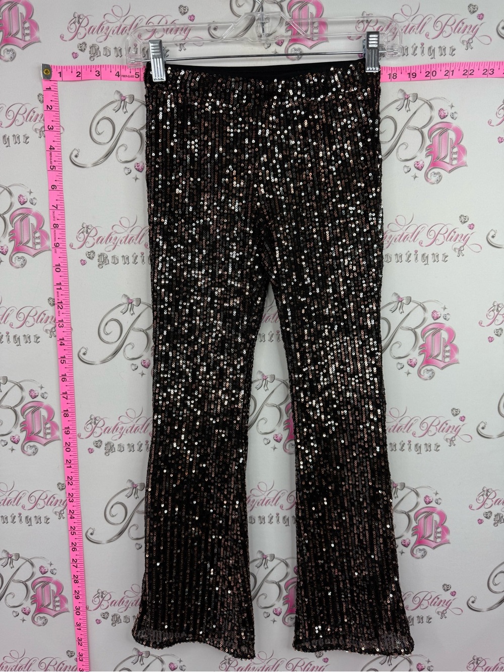 Cat & Jack pants sequins sparkly Black Sequin Flare Pants girls kids